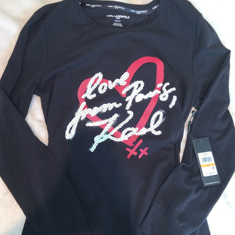 Karl Lagerfeld graphic long sleeve tee